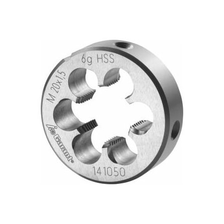 Garant M20X1.5 HSS Round Die, Closed/Pre-Slit Form 141050 20X1,5